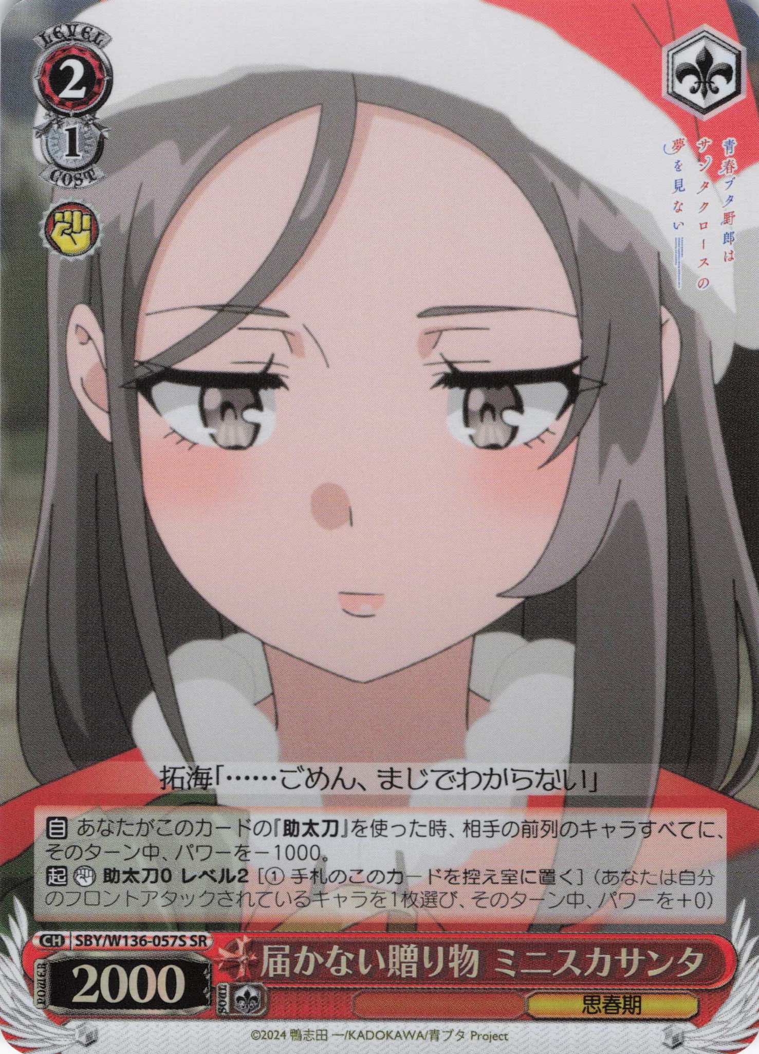 届かない贈り物 ミニスカサンタ(SR)(SBY/W136-057S)